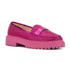 Fashion to Figure Fuchsia Embellished Loafers